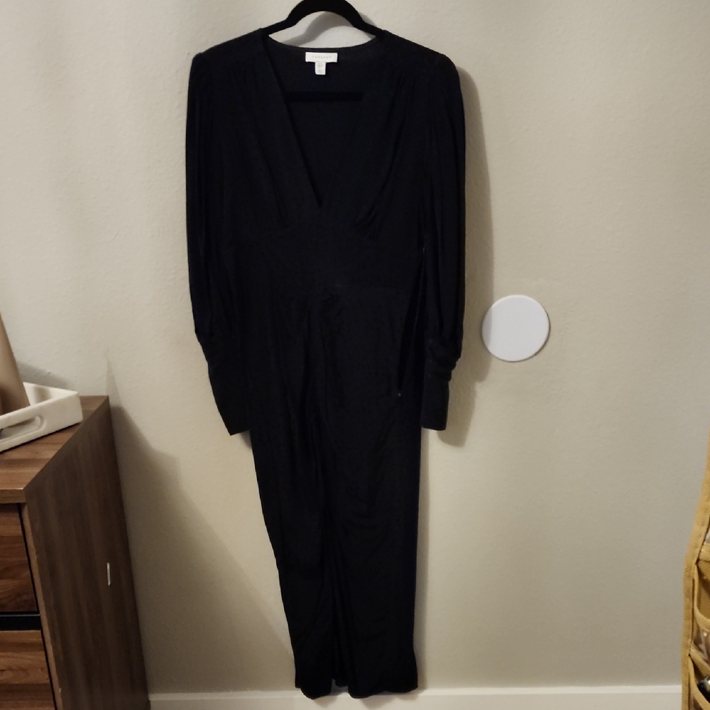Topshop Black Midi Dress